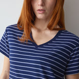 Triumph - Natkjole k/ærme Blue-Dark comb