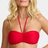 Damella - Olivia Bandeau Bikini Top Mønster Rød