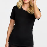 Damella - Victoria T-Shirt Merinould Sort