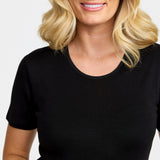 Damella - Victoria T-Shirt Merinould Sort