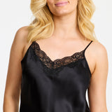 Damella - Natkjole Silk Sort