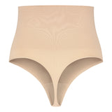 Bye bra - Seamless Højtaljet String Beige