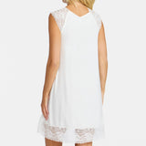 Damella - Natkjole Med Blonde Ivory