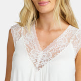 Damella - Natkjole Med Blonde Ivory
