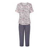 Lady avenue - Bambus Pyjamas med Capri Buks Blushed Safari