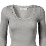 Rosemunde - Silke Bluse Light Grey Melange
