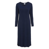 Damella - Amelia Langærmet Natkjole Navy