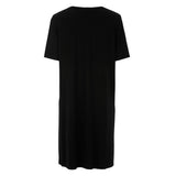 Damella - Sienna Kortærmet Natkjole Sort
