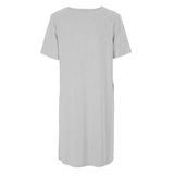 Damella - Sienna Kortærmet Natkjole Grey Melange