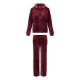 LingaDore - Homewear Velour Sæt 26 Windsor Wine
