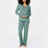 LingaDore - Pyjamas Sæt 26 Green Marl