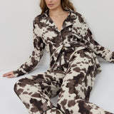 Aruelle - Bianca Pyjamas Brown/Cream