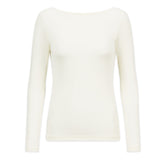 Mey - Wool & Silk Langærmet T-shirt Hvid