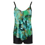 Lentiggini swimwear - Triple Tankini Sæt Black/Aqua