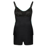 Lentiggini swimwear - Triple Tankini Sæt Black/Aqua