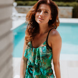 Lentiggini swimwear - Triple Tankini Sæt Black/Aqua