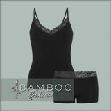 Balzaa - Bali Bambus Camisole Sæt Sort