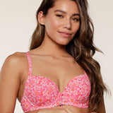 Lingadore - Vatteret Bikini Top Hot Pink Paisley