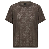 Hype The Detail - Oversized Lace T-shirt Brown