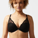 Chantelle - Fleurs Plunge Bh Sort