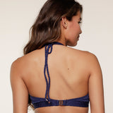 Lingadore - Vatteret Triangle Bikini Top Darkblue