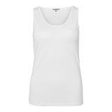 Lady avenue - Jersey Top med bred strop Silke Ivory