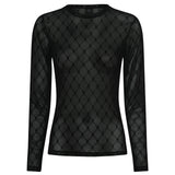 Hype The Detail - Hype Mesh Blouse Sort