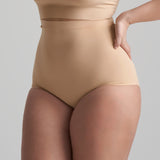 Byebra - Usynlig Højtaljet Trusse Beige