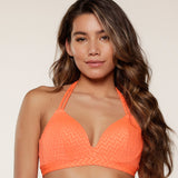 Lingadore - Vatteret Triangle Bikini Top Hot Coral