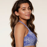 Lingadore - Vatteret Bikini Top Blue/white Print