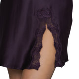 Lady avenue - Silke Chemise med blonde Aubergine