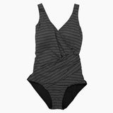 Lentiggini swimwear - Badedragt Med Drapering Sort/hvid