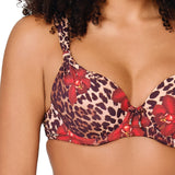 Lingadore - Leo Bikini Top Leopard Flower