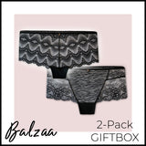 Balzaa - Giftbox 2 Pieces Highwaist Hipster Mind The Magnolia/gorgeous Gal