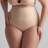 Byebra - Sculpting Højtaljet Trusse Beige