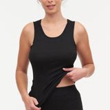 Chantelle - Tank Top I Uld/silke Sort
