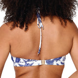 Lingadore - Print Vatteret Triangle Top Blue White