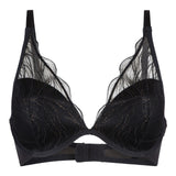 Lingadore - Black Vatteret Triangle Bh Sort