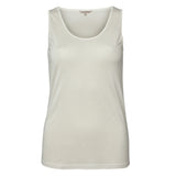 Lady avenue - Jersey Top med bred strop Silke Ivory