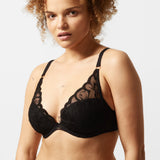 Chantelle - Fleurs Plunge Bh Sort