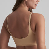 Byebra - Top Med Rund Udskæring Beige