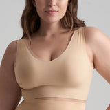 Byebra - Top Med V-hals Beige