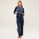 Lingadore - Velvet Hjemmesæt Dark Denim