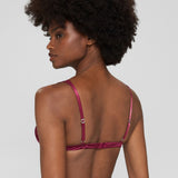 Esprit - Satin Lace Top Dark Pink