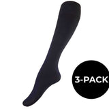 Festival - 3-pack Microfiber Knæstrømpe Sort