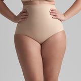 Byebra - Sculpting Højtaljet Trusse Beige