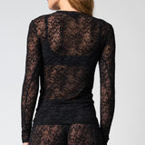 Hype The Detail - Lace Blouse Sort