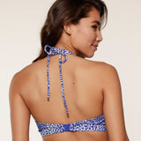 Lingadore - Vatteret Bikini Top Blue/white Print