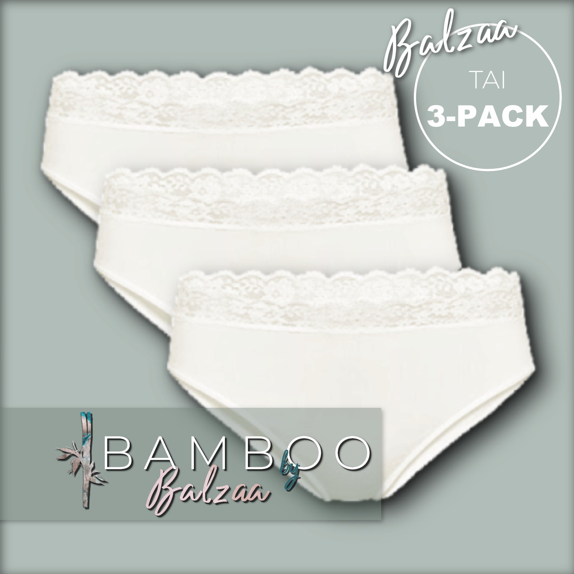 Balzaa - Bali Bambus 3-pak Tai Offwhite – SASS