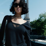 Chantelle - Romance Natbluse Sort